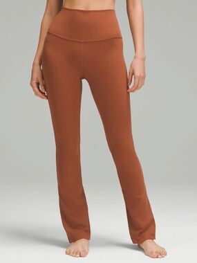 Lululemon High Waist Orange Flare Leggings I Bell Bottom Activewear | Size 12